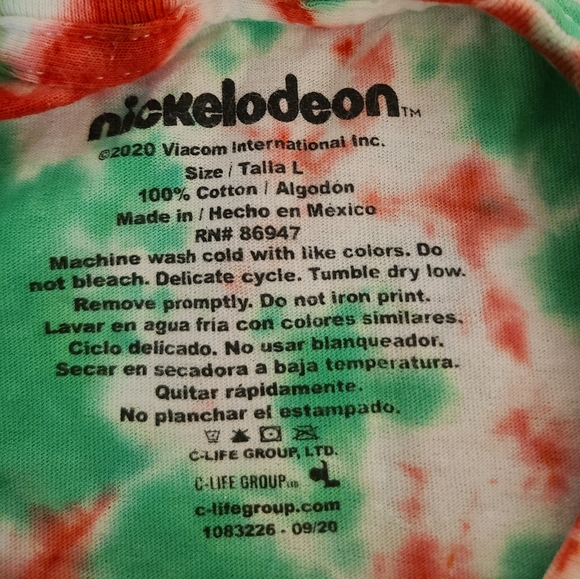 Hand tie dyed ren and Stimpy Christmas shirt - Picture 3 of 6